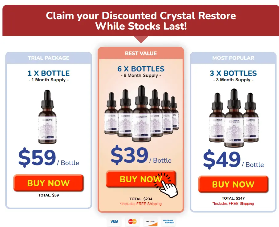 Crystal Restore Pricing PLans